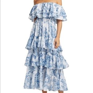 Rhode Ash off the shoulder midi dress